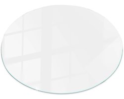 Tulup Tafelblad Glas - Kleur Wit Glad Glazen Tafelblad - 100 cm - Wit Glazen Plaat - Rond Tafelblad Glas - Gehard Glazen Tafelblad Voor de Eettafel in de Eetkamer - Veiligheidsglas