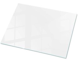 Tulup Tafelblad Glas - Kleur Wit Glad Glazen Tafelblad - 80 cm x 60 cm - Wit Glazen Plaat - Rechthoekig Tafelblad Glas - Gehard Glazen Tafelblad Voor de Eettafel in de Eetkamer - Veiligheidsglas
