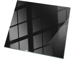 Tulup Tafelblad Glas - Kleur Zwart Glad Glasplaat Tafel - 50 cm x 50 cm - Zwart Veiligheidsglas - Vierkant Tafelblad Glas - Glazen Tafelblad Geschikt voor de Keukentafel - Glazen Tafelblad