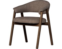 Tunar eetkamerstoel met armleuning hout bruin [fsc]