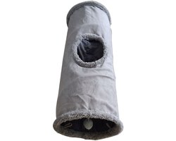 Tunnel katten speelgoed - Kan gekke kattenkrabpaal capriolen weerstaan, u ontvangt een grijze huisdierentunnel
