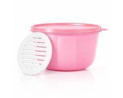 Tupperware Ruimtekom 2 l Roze met Rooster - Slabol Slakom