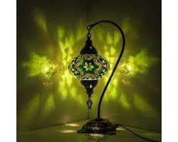 Turkse Booglamp met mozaïek bol van 12 cm groen - Oosterse kroonluchter