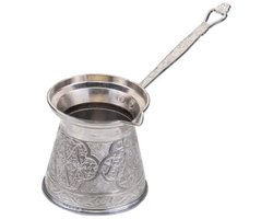 Turkse koperen koffiekan inductie cezve 450ml - melkkan - brons