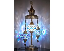 Turkse Lamp Vloerlamp Mozaïek Marokkaanse Oosters Multicolour mix 3 bollen
