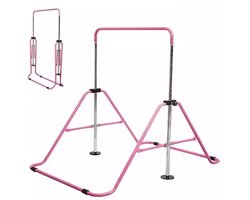 Turn rek kinderen - Gymnastiek - Gymnastiekbar - Verstelbaar - Voor binnen en buiten - Turnen - Roze