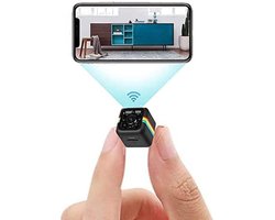 TuseRxln Beveiligingscamera Voor Binnen - 1080P Full HD Nachtzicht Tot 6 Meter - Verborgen Mini Spycam - Magnetische Montage - 1 Stuk - Voor Huis En Kantoor - Zwart