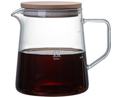 TuseRxln Glazen Theepot - Schenkkan - Hittebestendig Glas Voor Warme En Koude Dranken - 1 - Dagelijks Gebruik Of Speciale Gelegenheden + Transparant