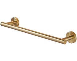 TuseRxln Handdoekenrek - Metaal Handdoekrek - 40 cm Wandmontage in Geborsteld Goud - 1 stuks - Badkamer