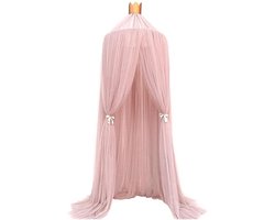 TuseRxln Koepelbedgordijn - Hemelbed - Moskito Net Bescherming Slaapcomfort - 1 Stuks - Kinderkamer of Volwassenen + Roze