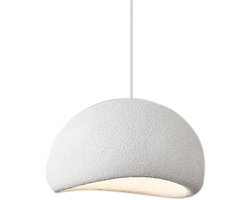 TuseRxln Kroonluchter - Hanglamp - 30cm Wabi Sabi Boho Mid Century Design - 1 Stuk - Slaapkamer Lamp Wit