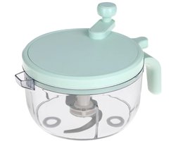 TuseRxln Multihakker - Hakmolen Handmatig - Handkrukbediening Sneller En Minder Inspanning - Grote Capaciteit 1800 Ml - Ideaal Voor Groenten, Fruit En Noten Gebruik - 1 Stuk - Keukenapparatuur Wit