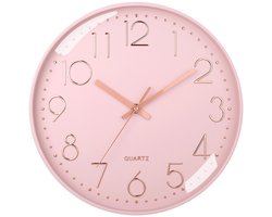 TuseRxln Wandklok modern - Stil uurwerk klok - Analoge wandklok voor woonkamer en keuken, wit