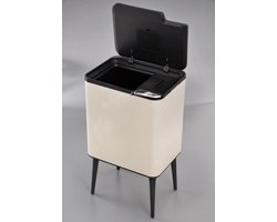 TuttoBello prullenbak op pootjes - 33 + 3 L - Cream - Modern
