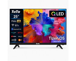 TuTu Tizen by Samsung Smart TV - LED Full HD - 25 inch/64 cm - Streaming apps - AirPlay - Hotelmodus - HDMI x3, USB x2, CI+ - Tripple Tuner DVB-T/T2/S/S2/C - Frameless Design - TU25Q1FQ-T8