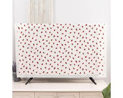TV Beschermhoes - Afdekhoes Televisie - Stofvrij Houden - Zacht Elegant Design - Universeel - Beige