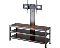 TV-beugel Stockholm met TV meubel 120x40x90/99/108 cm zwart en eikenkleurig rustiek pro.tec