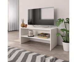 Tv-kast - Dressoir Salonkast - Entertainment Opbergen - Modieus Praktisch Design - 80 x 40 x 40 cm - Wit