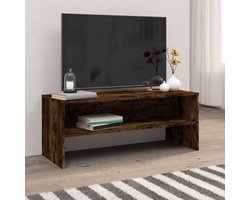 Tv-kast Eikenhout - Tv-meubel Laag - Woonkamer Inrichting - Trendy Praktisch Design - 100 x 40 x 40 cm