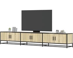 TV-kast Hout Metaal - TV-meubel Dressoir - Woonkamer Inrichten - Industrieel Design - 240 x 35 x 41 cm - Bruin