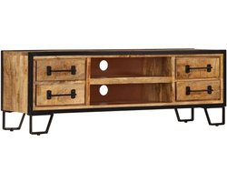 Tv-kast Massief Hout - Dressoir Lage Kast - Woonkamer Opbergen - Industrieel Design Uniek