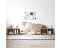 Tv-kast set - Televisiekast wandmeubel - Woonkamer organiseren - Massief hout design - 37 x 35 x 37 cm - Bruin