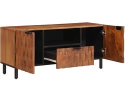 TV-kast | Tv-meubel |Televisiekast | Mediameubel met lade Acacia Bruine Afwerking 105 x 33,5 x 46 cm