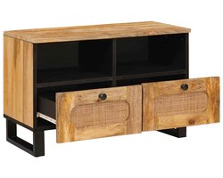 TV-kast | Tv-meubel |Televisiekast | Mediameubel met lade Bruin 70 x 33,5 x 46 cm Massief Mango Hout