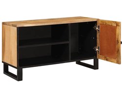 TV-kast | Tv-meubel |Televisiekast | Mediameubel met opslag Bruin 80 x 31,5 x 46 cm Massief Mango Hout