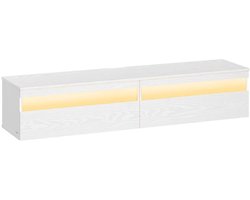 TV Kast - TV-wandkast - wandmeubel voor diverse tv's - TV-meubel Ophangbaar voor de woonkamer - modern - 147 x 35 x 30 - wit