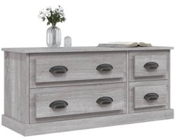 Tv-meubel 100x35,5x45 cm bewerkt hout grijs sonoma eikenkleurig
