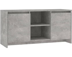 TV Meubel 102 cm Opbergkast met Deuren - Beton Grijs