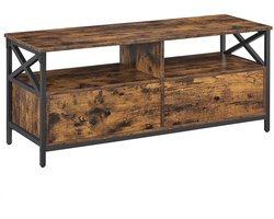 TV-meubel - 120 x 40 x 50 cm - Vintage Bruin-Zwart - Industrieel Ontwerp