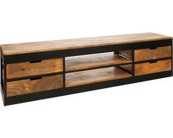 TV-meubel 180 CM Industrieel - Metaal & Hout Bruin