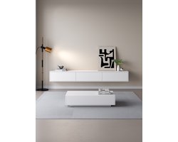 TV meubel 300cm - URBAN Exclusive Collection - TV Kast - TV Meubel - TV Meubels - TV Meubel Hout - Wit mat
