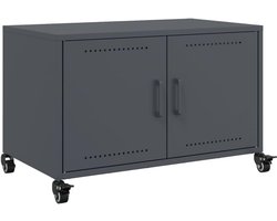 TV meubel 68x39x43,5 cm antracietkleurig metaal