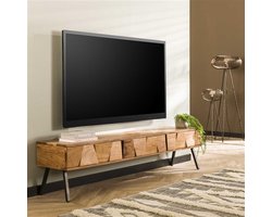 Tv-meubel Alisa acaciahout 180x40x45 cm 3 lades