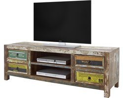 Tv-meubel Banksy 156cm Met 4 Lades - Bruin - Emob - TV-meubel - Bruin - Hout