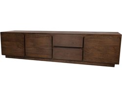 TV meubel Bloemfontein 190 cm – Mangohout walnoot – 3 deuren en 2 lades