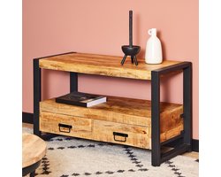 Tv meubel Boaz | 115 cm - mangohout - hout - meubel - kast - tv kast