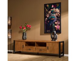 Tv meubel Boaz met deuren en lades - 200 cm - naturel