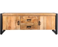 TV-Meubel Britt new mangohout metaal 150 cm - naturel | Meubelplaats