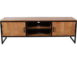 TV meubel bruin mangohout 150cm Liv tv kast duurzaam mango massief hout tv-meubel