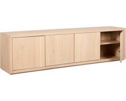 TV-meubel Chester Naturel Eiken 4 Deuren Greeploos Push-to-open