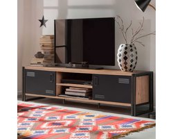 Tv-Meubel Cosmo Rex Melamine Atlantic Pine Zwart