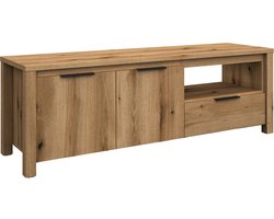 TV-meubel Cosmos Eiken - Breedte 170 cm - Hoogte 58 cm - Diepte 48 cm - Y - Met planken - Met openslaande deuren