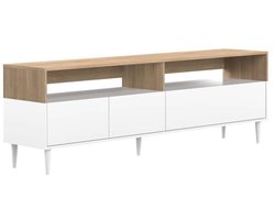 TV-meubel Delena Wit - Eik