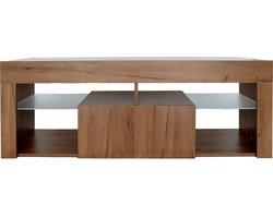 TV meubel design hout "Hugo" - 140 x 40 x 50 cm - Bruin - kastanjebruin