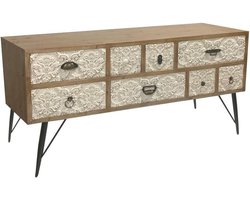 Tv-meubel DKD Home Decor 120 x 40 x 61 cm Spar Natuurlijk Metaal Wit