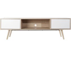 Tv-meubel DKD Home Decor Wit Metaal Hout MDF (160 x 40 x 50 cm)
